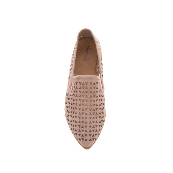 Mauve Perforated Loafer Slip On Flat - Picture 7 of 7